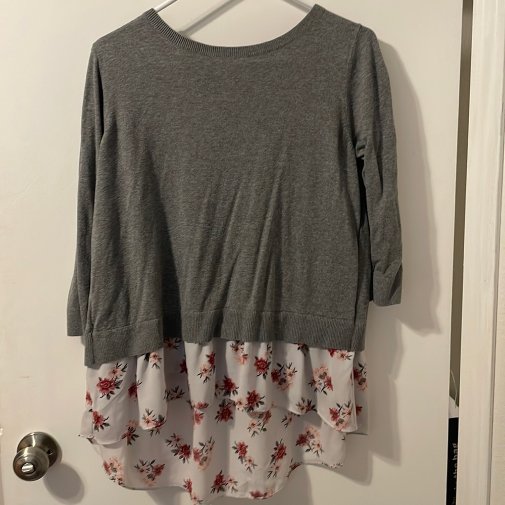The Loft womens gray sweater